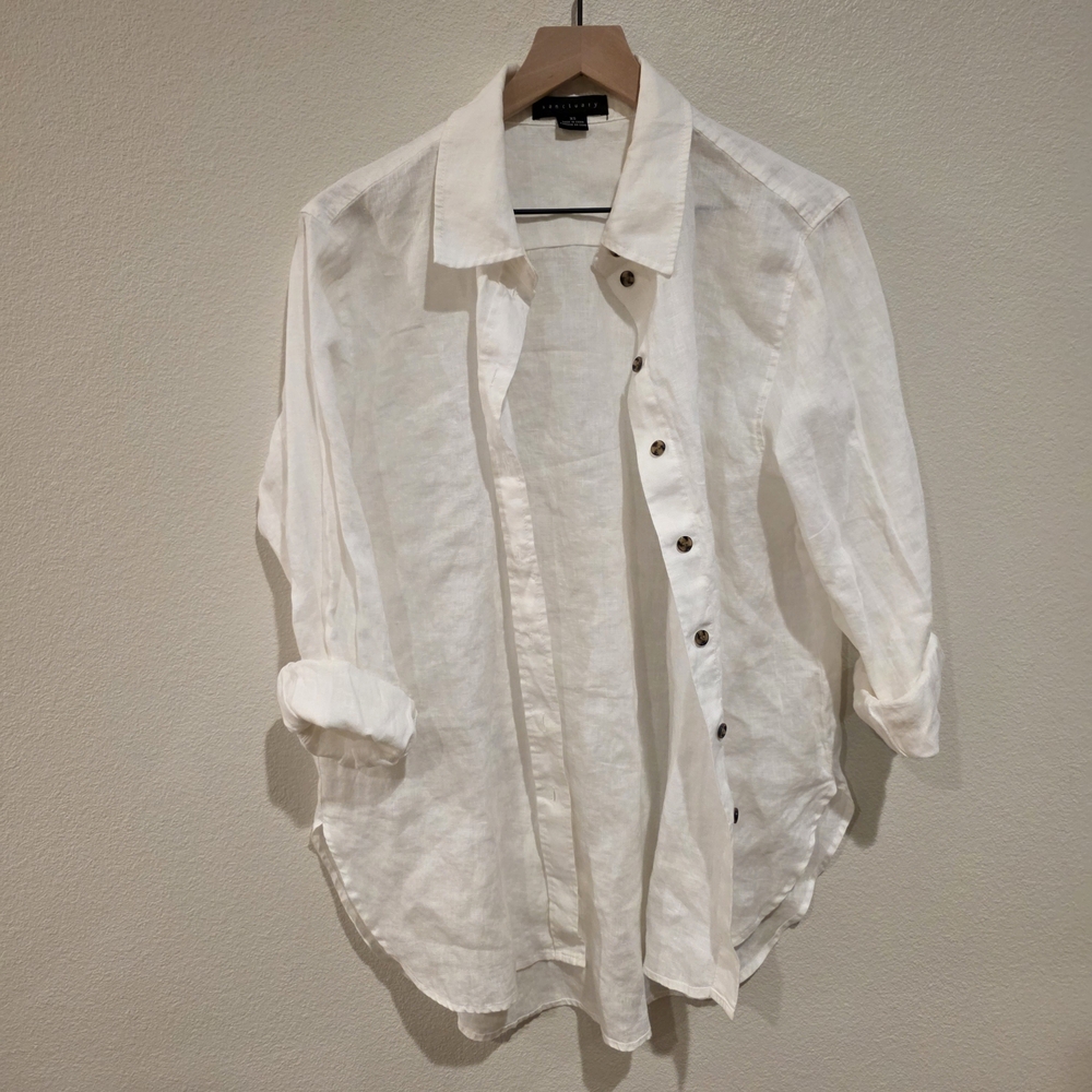 Sanctuary Cream Linen Shirt